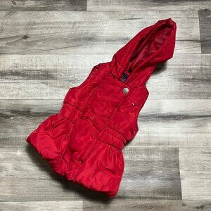 Tommy Hilfiger Sleeveless Full Zip Vest Red Baby Girl Size 3T